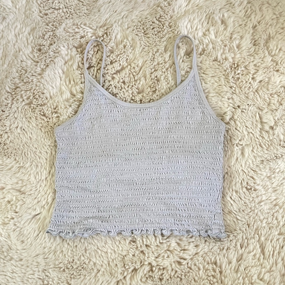 Hollister Stitched Ruffle Cropped Tank